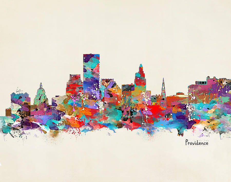 Skyline Painting - Providence Rhode Island by Bri Buckley