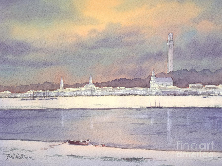 Provincetown Evening Lights Painting by Bill Holkham