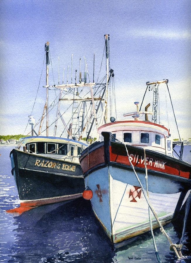 Provincetown Fishing Boats Painting by Heidi Gallo