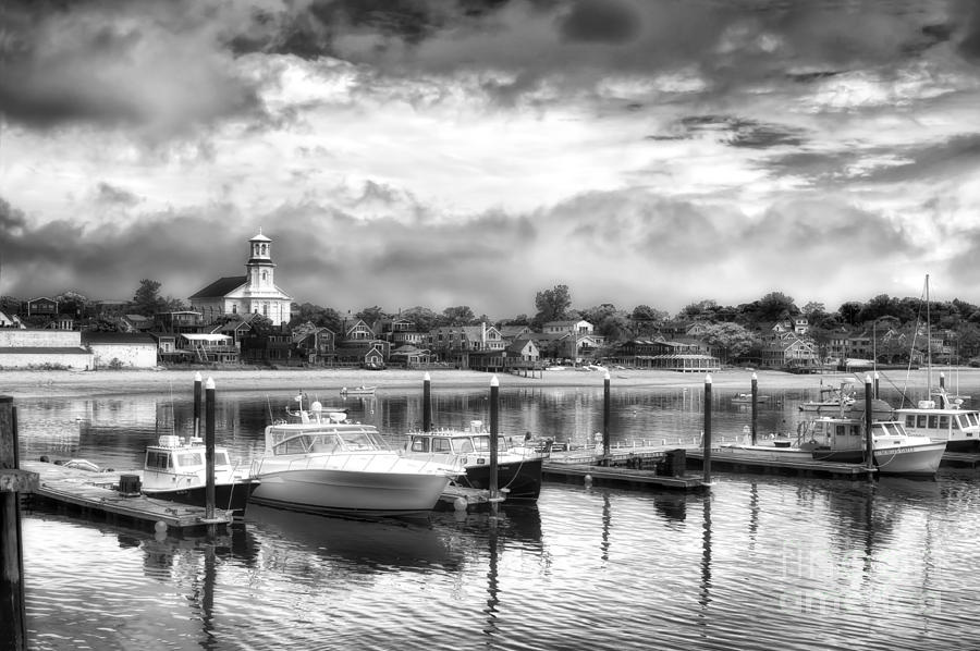 Black And White Photograph - Provincetown Harbour View II by Jack Torcello
