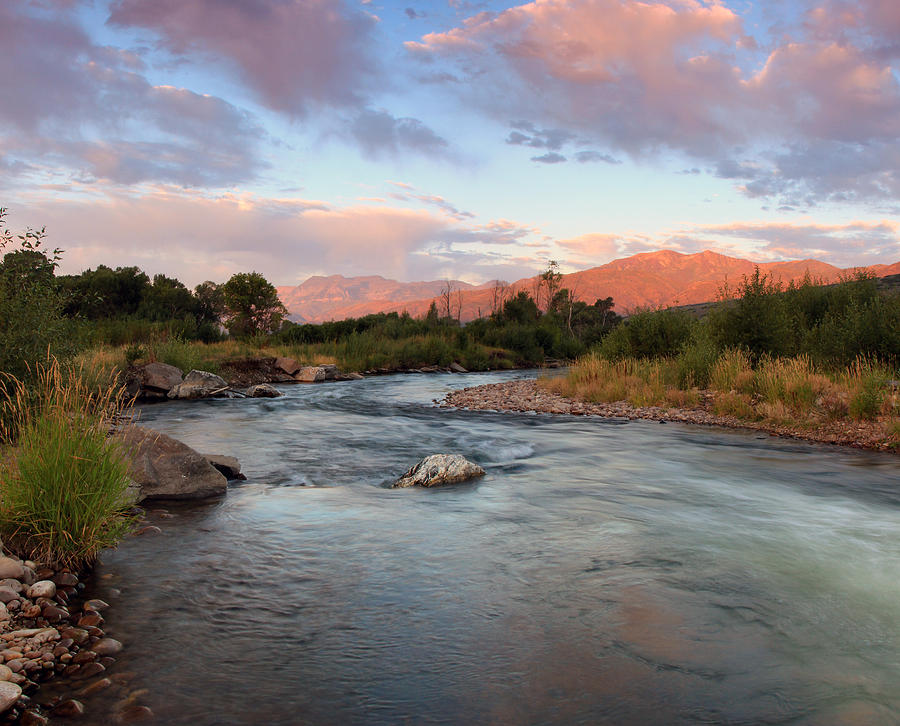 Provo River Photograph - Provo River Sunrise by Johnny Adolphson