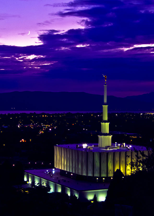 Provo Temple at Dusk Photograph by Matthew Marshall - Fine Art America