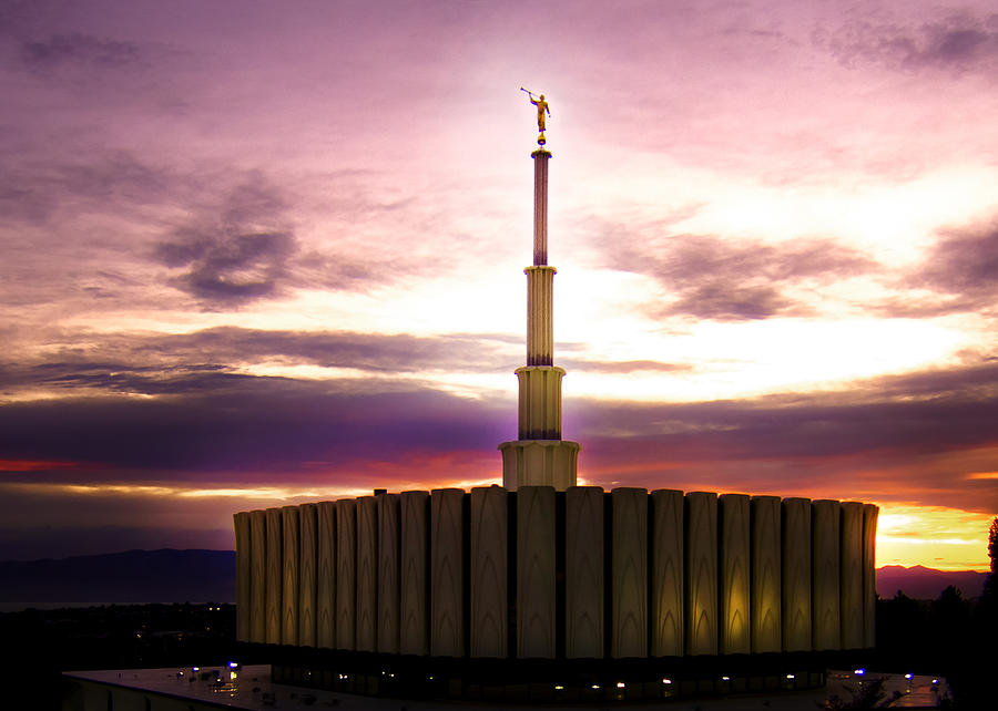 Provo Temple at Sunset Photograph by Matthew Marshall