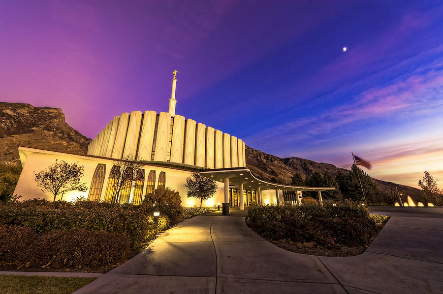 Sunset Photograph - Provo Temple by Dustin LeFevre