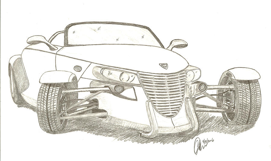 Prowler Sketch Drawing by Chris Thomas