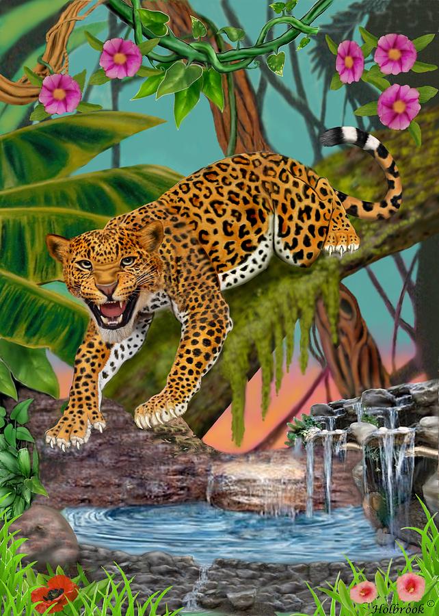 Prowling Leopard Digital Art by Glenn Holbrook