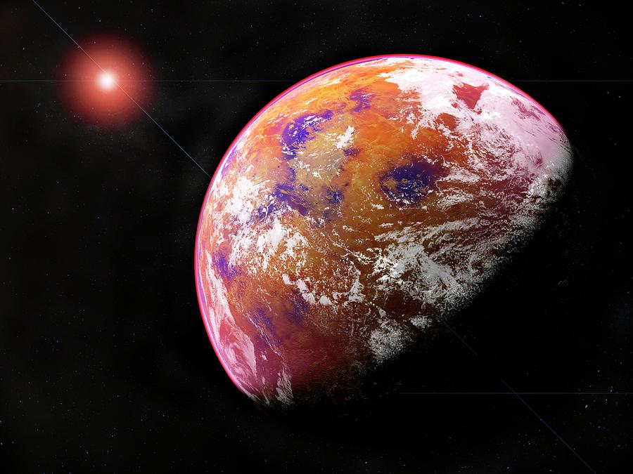 Proxima Centauri B Exoplanet Photograph by Ramon Andrade 3dciencia/science Photo Library