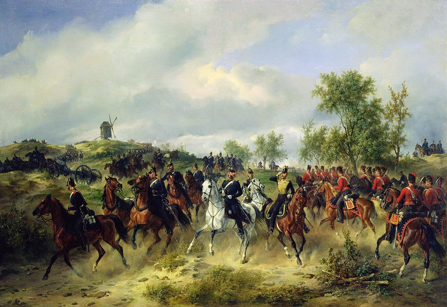 Prussian Cavalry On Expedition, C.19th Oil On Canvas Photograph by Carl Schulz