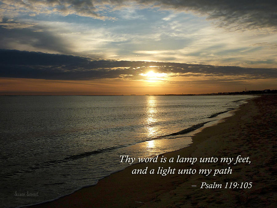 Psalm 119-105 Your Word Is a Lamp Photograph by Susan Savad