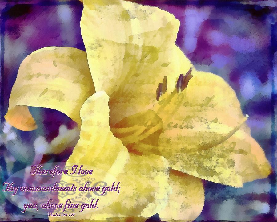 Psalm 119 127 Digital Art by Michelle Greene Wheeler - Pixels