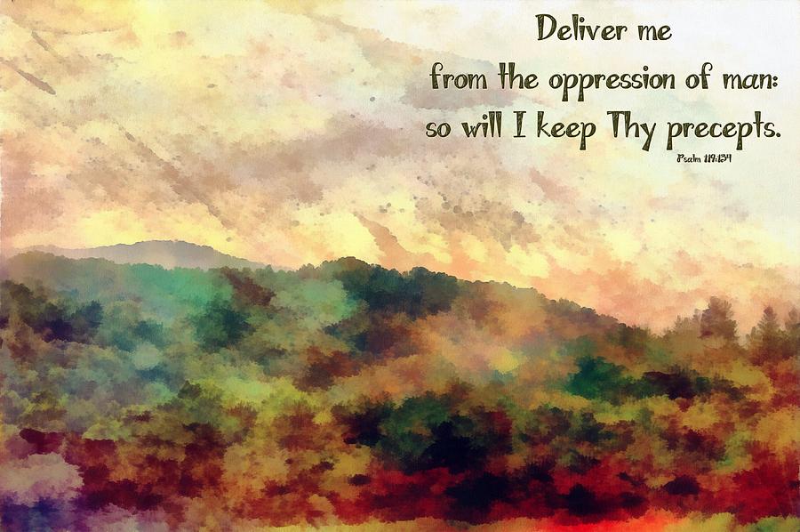 Psalm 119 134 Digital Art by Michelle Greene Wheeler - Fine Art America