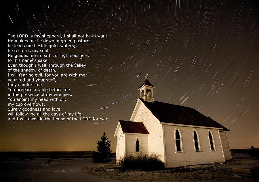 Psalm 23 Night Photography Star trails Photograph by Mark Duffy