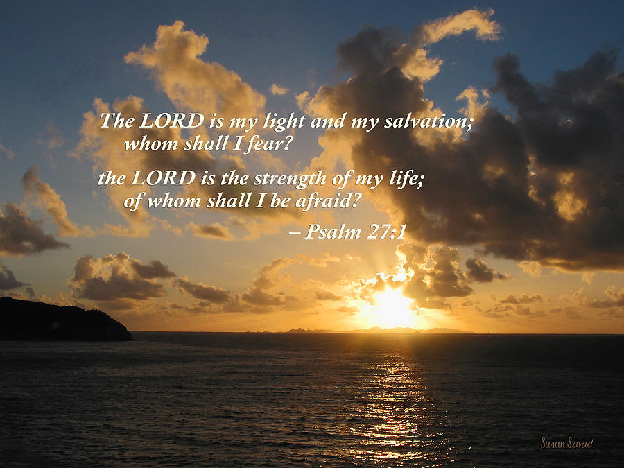 Inspirational Photograph - Psalm 27 1 The Lord Is My Light by Susan Savad