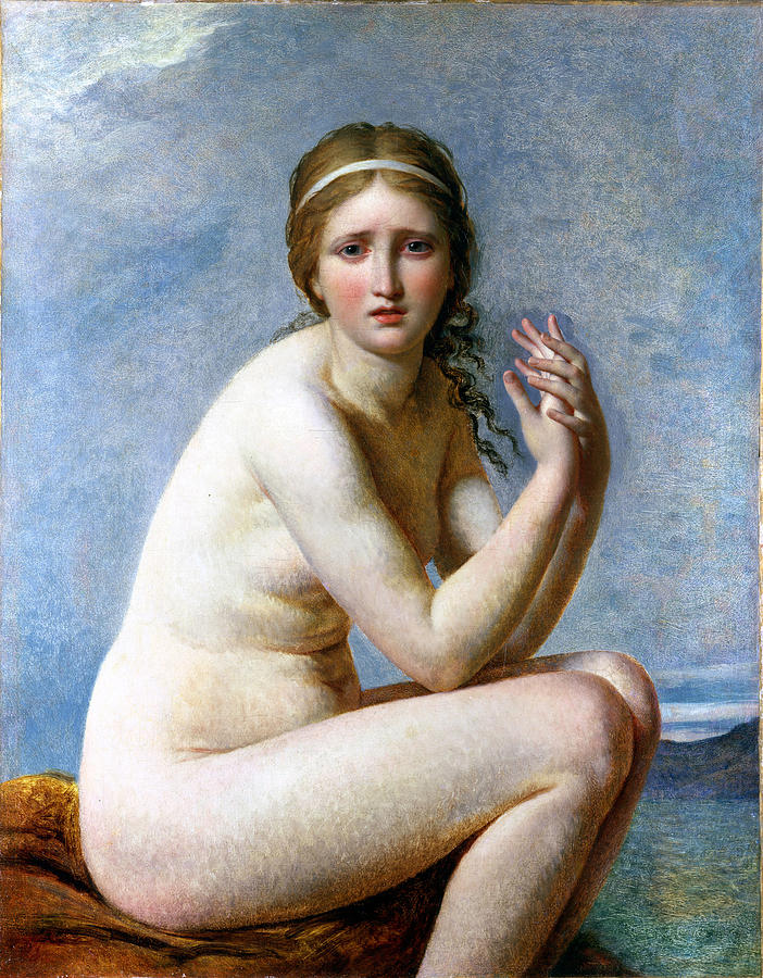 Psyche Abandoned Painting by Jacques-Louis David