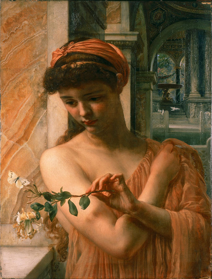 Psyche in the Temple of Love Painting by Edward John Poynter