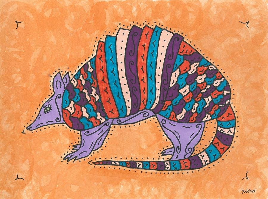 Psychedelic Armadillo Painting by Susie Weber