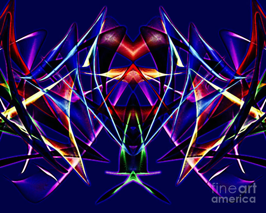 Psychedelic Bat N Wings Digital Art by Gayle Price Thomas