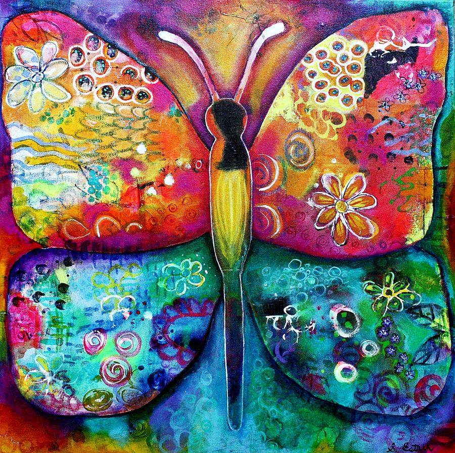 Rainbow monarch butterfly ( Butterflies ) Rainbow butterfly Art