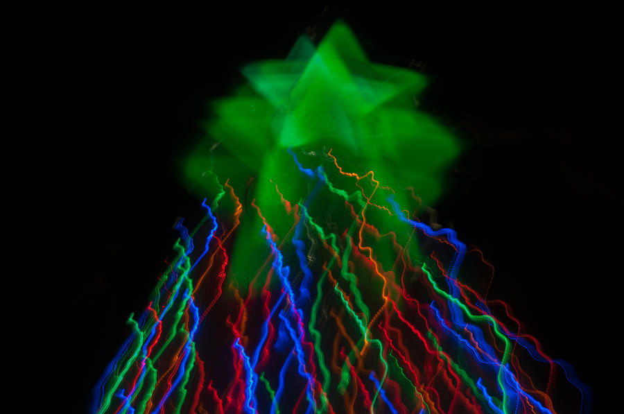 Psychedelic Christmas Tree Photograph by Tam Ryan