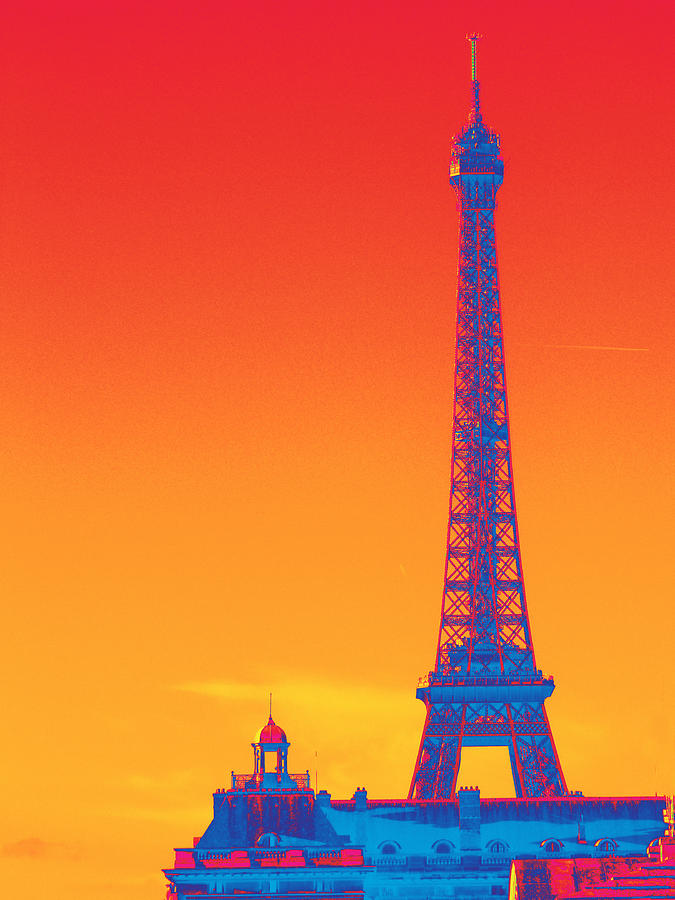 Psychedelic Eiffel Tower Photograph by Lynn Bolt