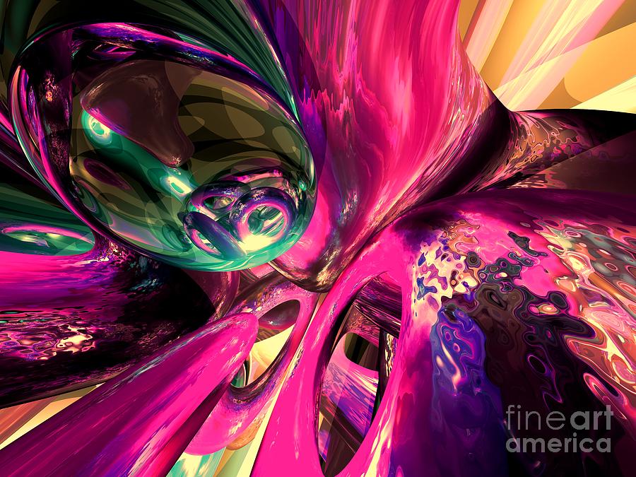 Abstract Digital Art - Psychedelic Fun House Abstract by Alexander Butler