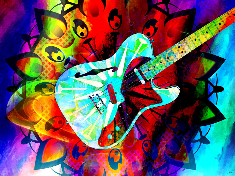 Psychedelic Guitar Painting
