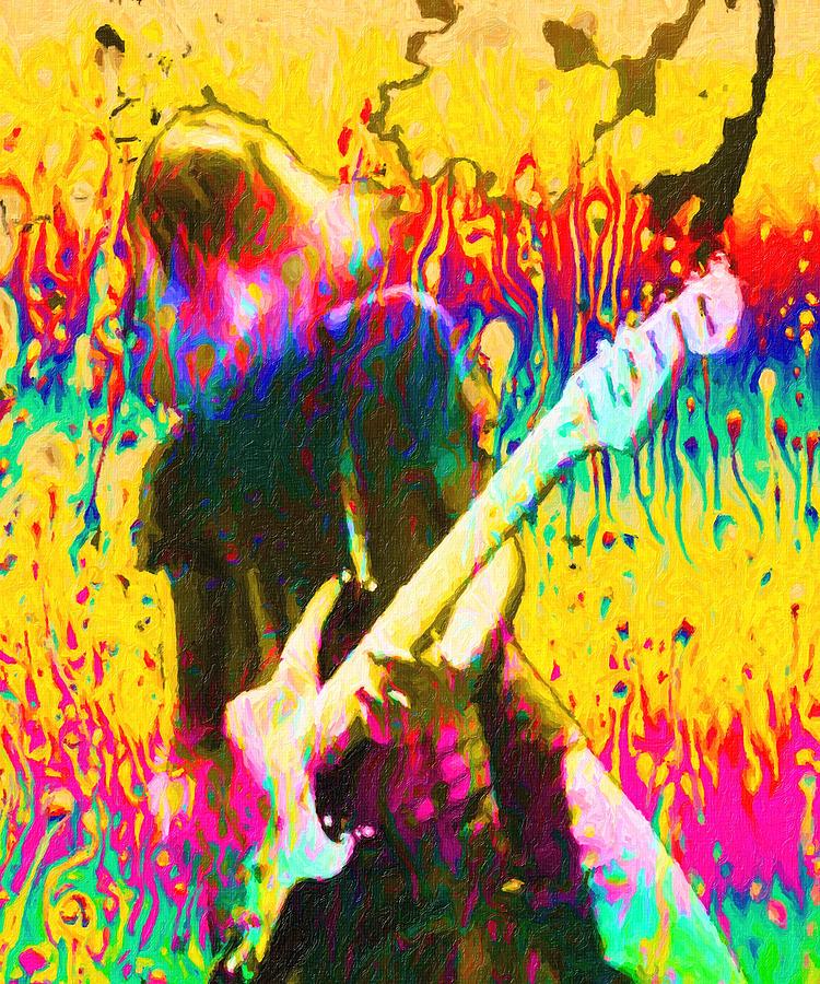 Psychedelic Painting - Psychedelic Guitarist by Dorival Maggioni