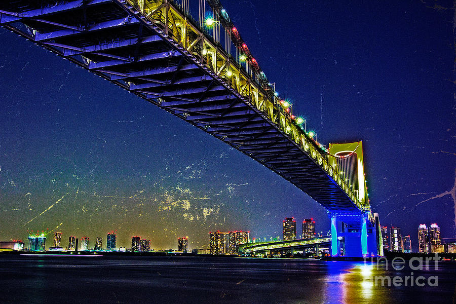 Psychedelic Rainbow Bridge in Tokyo Photograph by Beverly Claire Kaiya