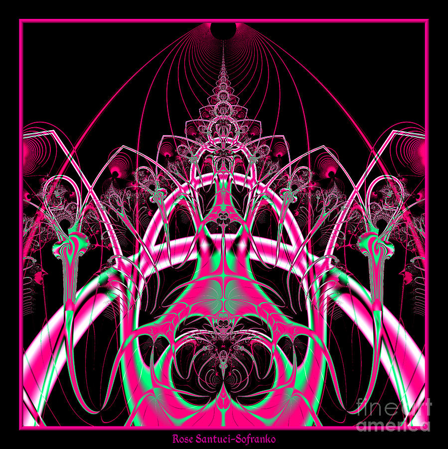 Psychedelic Rollercoaster Tunnel Fractal 65 Digital Art by Rose Santuci-Sofranko
