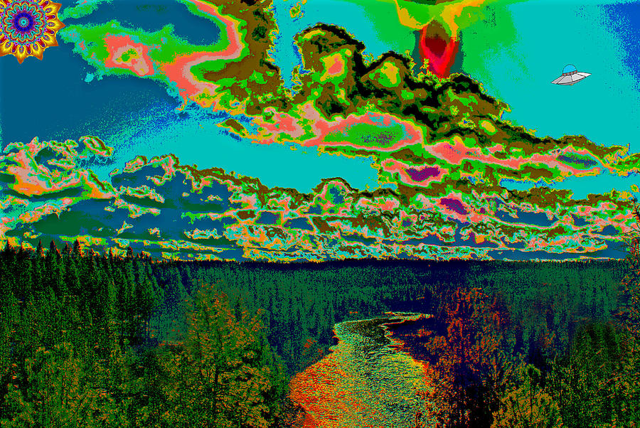 Psychedelic Skyline over Spokane River #2 Photograph by Ben Upham III