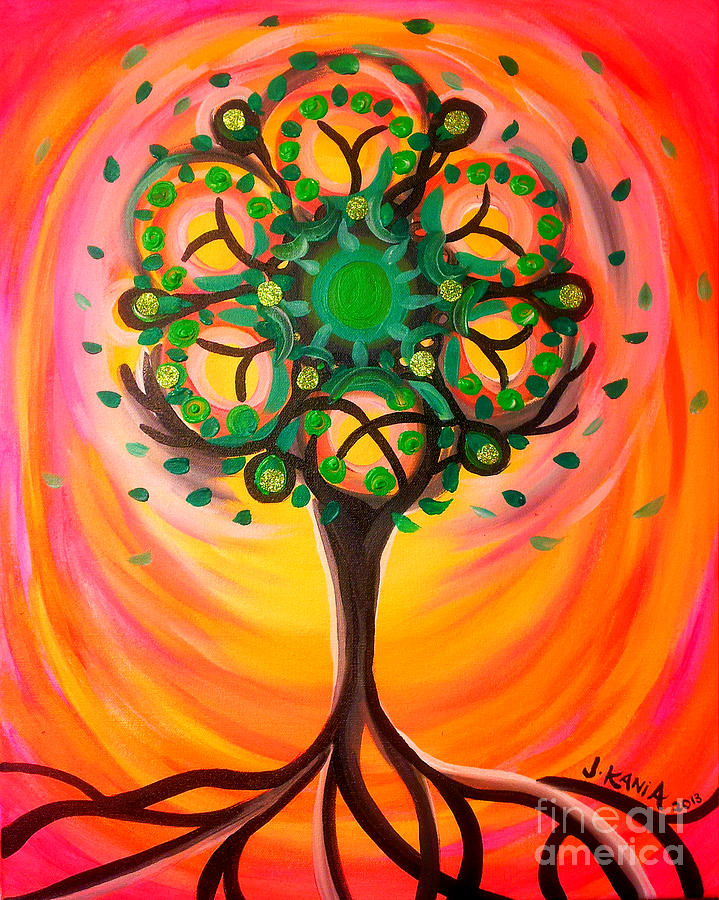 trippy tree painting