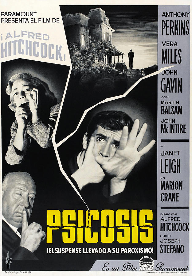 Movie Photograph - Psycho Aka Psicosis, Left From Top Vera by Everett
