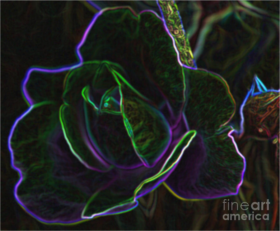 Psycholdelic Rose Abstract Photograph by Judy Palkimas