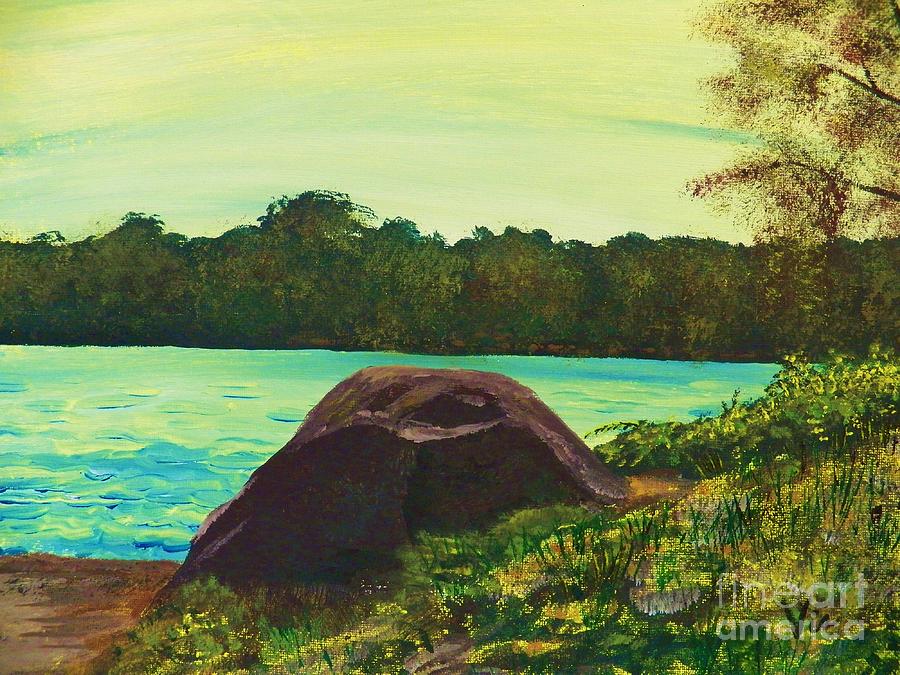 Ptg   Adirondack Lake Painting by Judy Via-Wolff