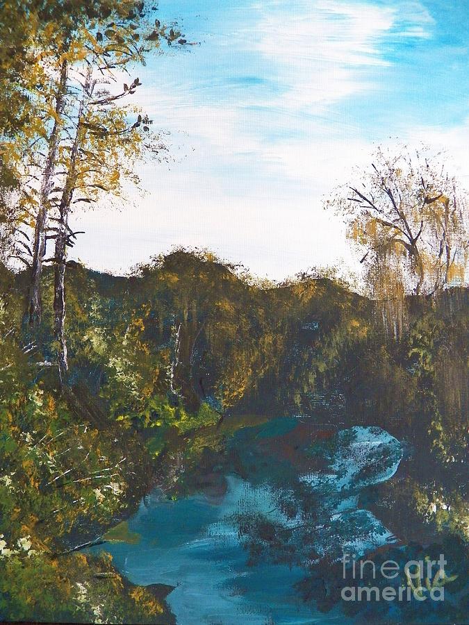 Ptg. Turkey Creek Sanctuary Painting by Judy Via-Wolff