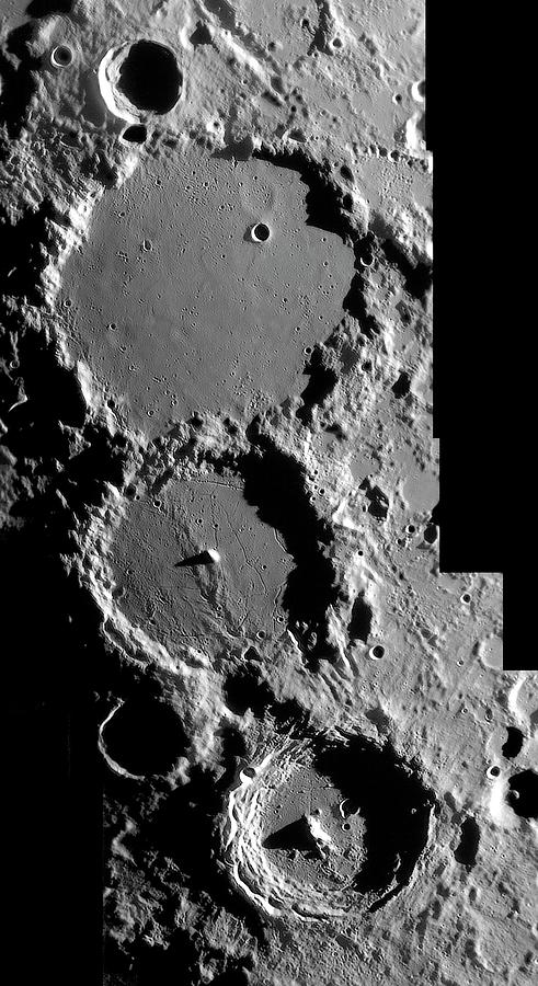 Ptolemaeus Trio Of Lunar Craters Photograph by Damian Peach