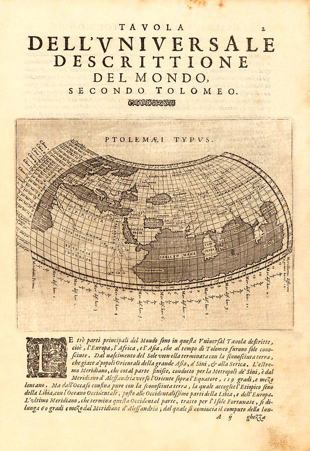 Ptolemy Typus World Map 1621 Photograph by Karon Melillo DeVega