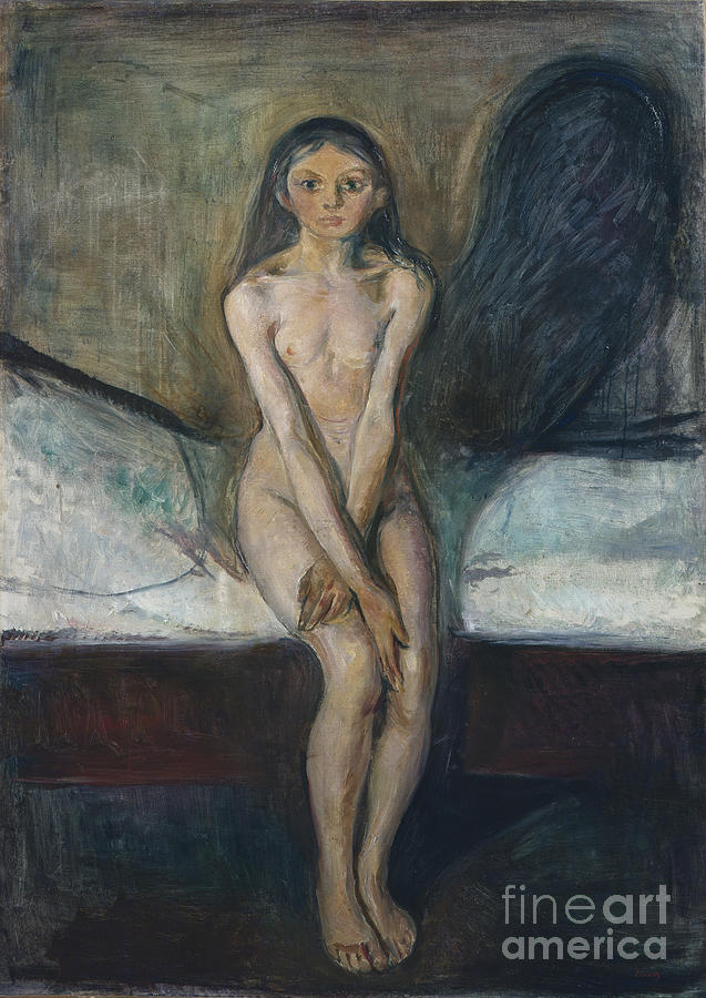 Puberty Painting by Edvard Munch
