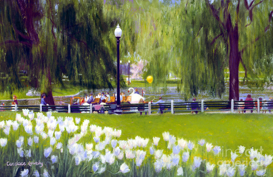 Public Garden Outing Painting by Candace Lovely