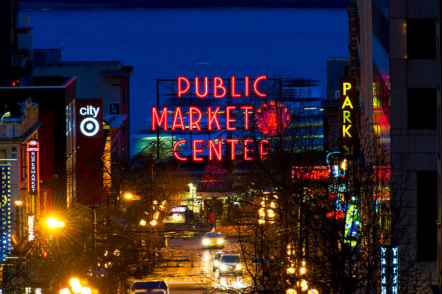 Public Market Center in Seattle-1 Photograph by Hisao Mogi