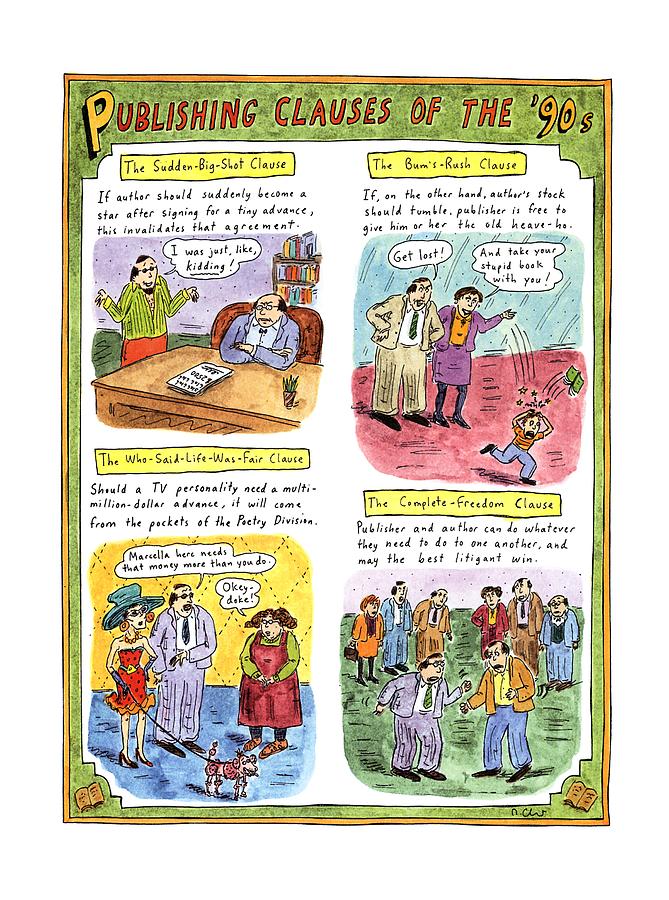 Business Drawing - Publishing Clauses Of The 90s by Roz Chast