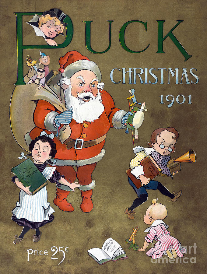 Puck Christmas 1901 Photograph by Photo Researchers
