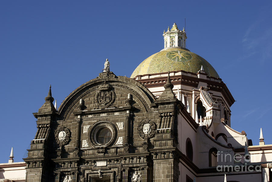 Puebla Cathedral Dome Mexico Photograph by John  Mitchell