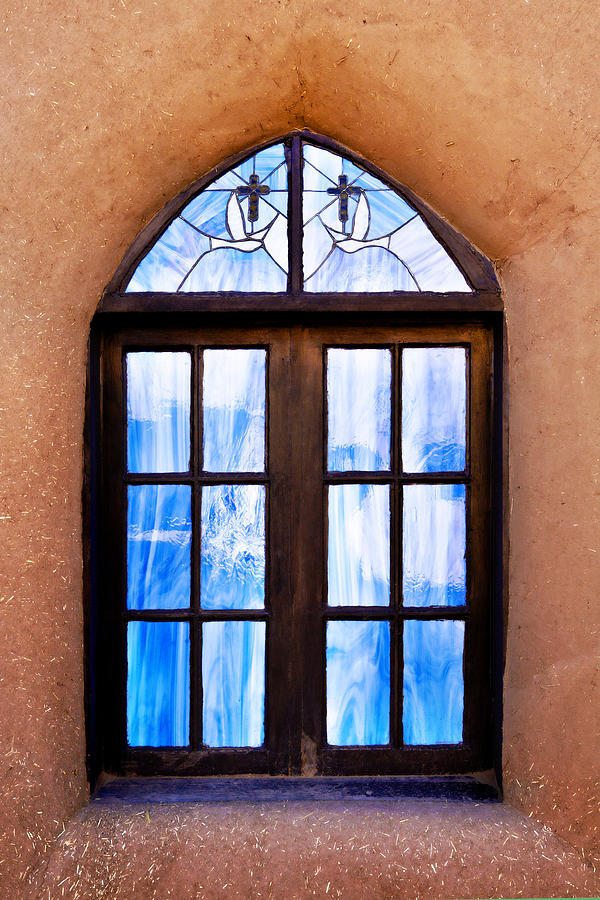Pueblo and Stained Glass Photograph by Marilyn Hunt