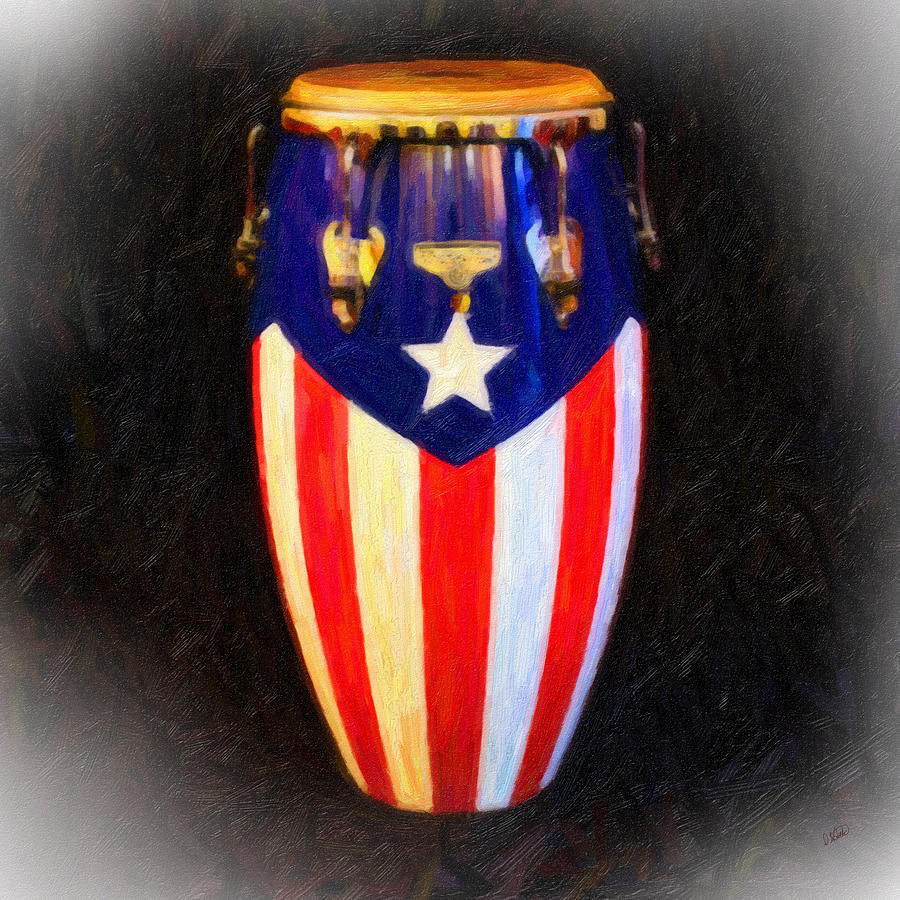Music Painting - Puerto Rican Bomba by Dean Wittle