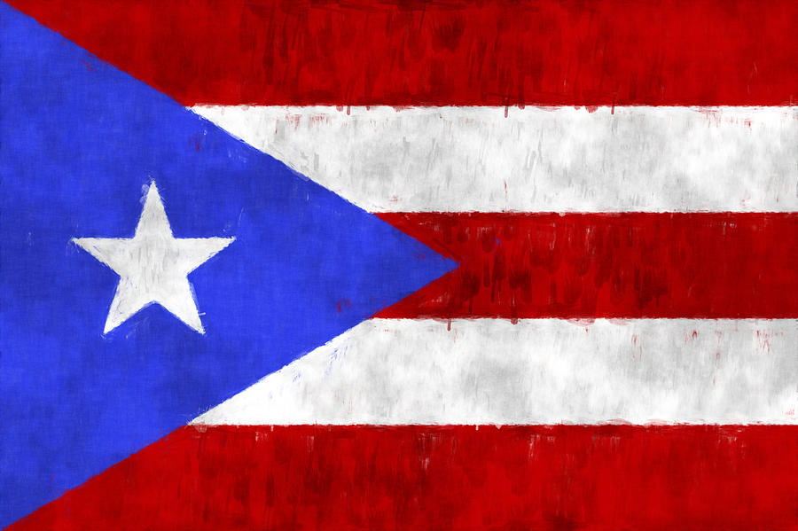 Puerto Rico Flag Digital Art by World Art Prints And Designs | Fine Art ...