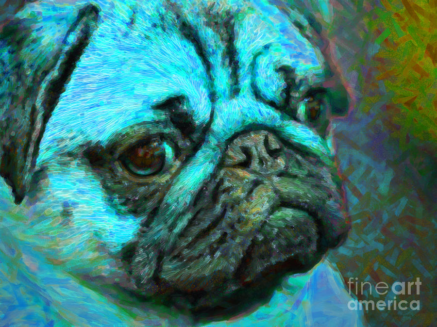 Pug 20130126v5 Photograph by Wingsdomain Art and Photography