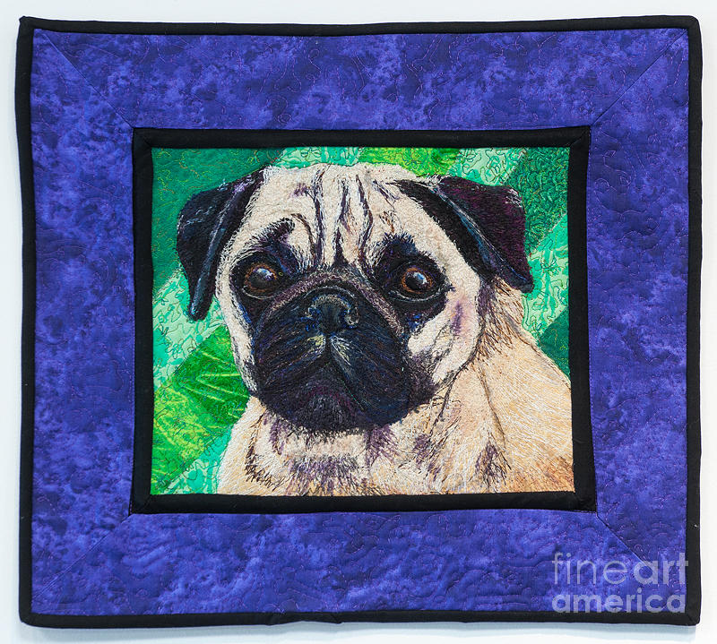Dog Tapestry - Textile - Pug by Dolores Fegan Dog Tapestry - Textile - Pug by Dolores Fegan