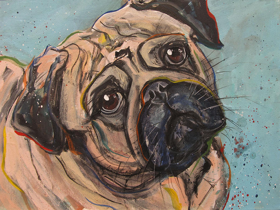 Pug Painting by MG Stout - Fine Art America