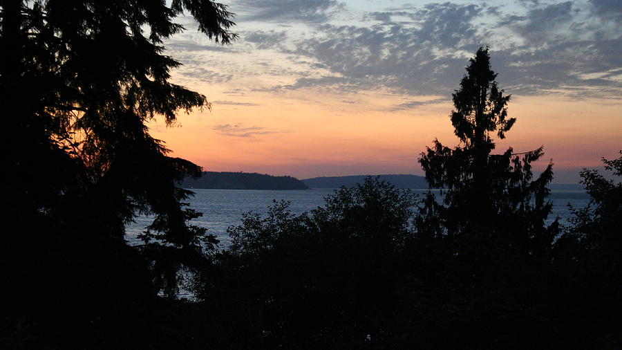 Puget Sound at Sunset Photograph by Marv Russell